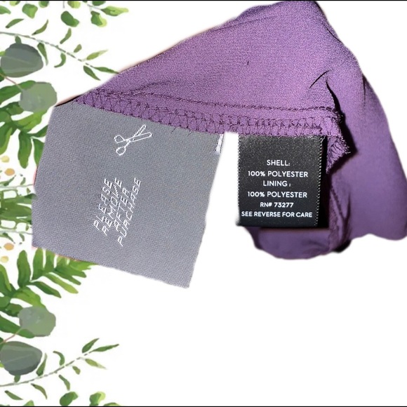 Purple pleated asymmetrical dress | simply Vera Wang | sundress | pleated skirt - Picture 4 of 4